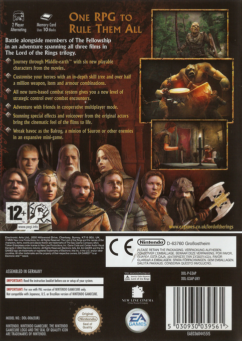 Le Seigneur des Anneaux : Le Tiers Age dos