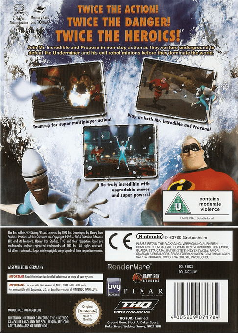 Les Indestructibles : La Terrible Attaque du Démolisseur - Dos