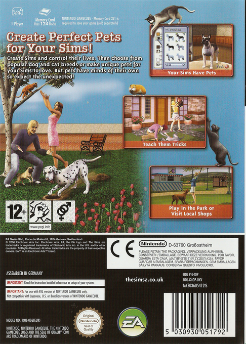 Les Sims 2 : Animaux & Cie dos
