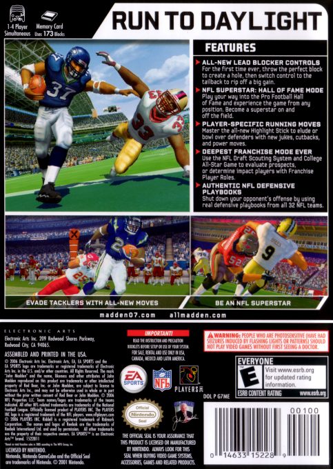 Madden NFL 07 - Dos