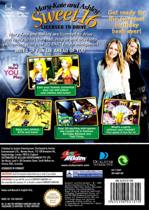 Mary-Kate and Ashley : Sweet 16 - Licensed to Drive dos