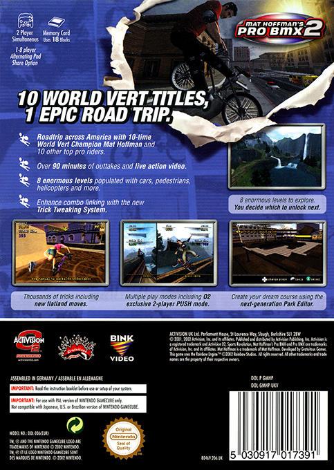 Mat Hoffman's Pro BMX 2 dos