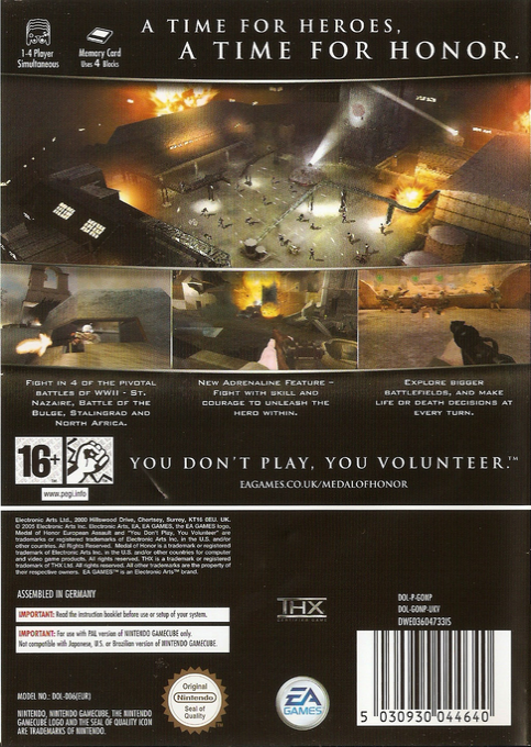 Medal of Honor : Les Faucons de Guerre dos