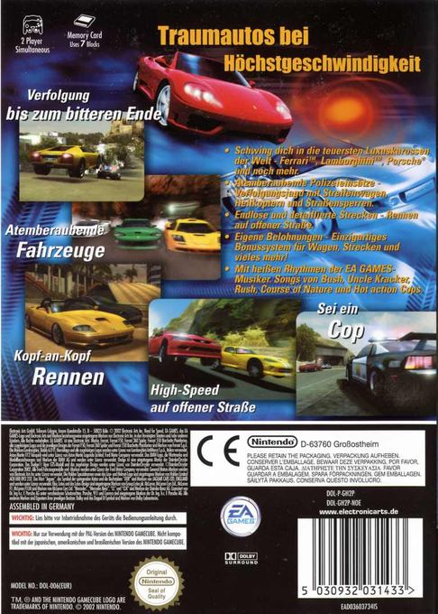 Need for Speed : Poursuite Infernale 2 dos