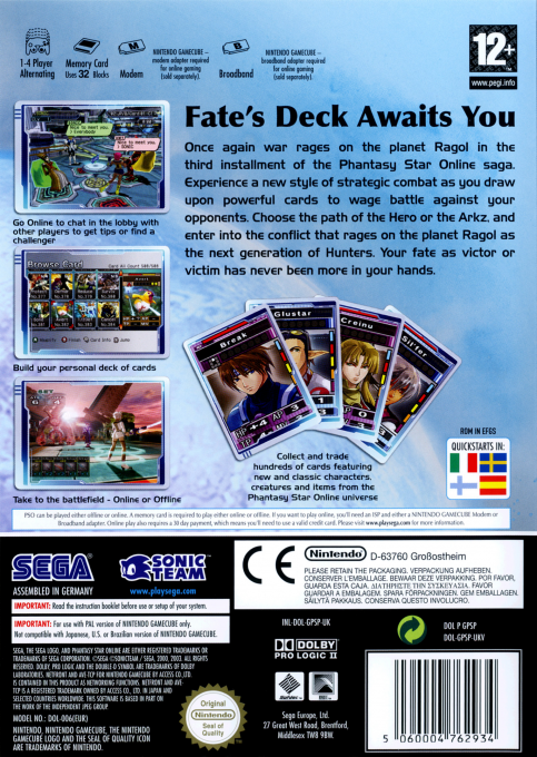 Phantasy Star Online Episode III : C.A.R.D. Revolution dos