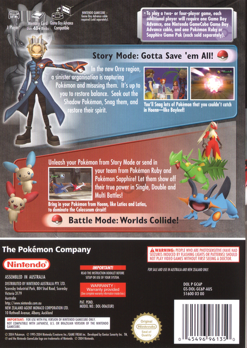 Pokémon Colosseum dos