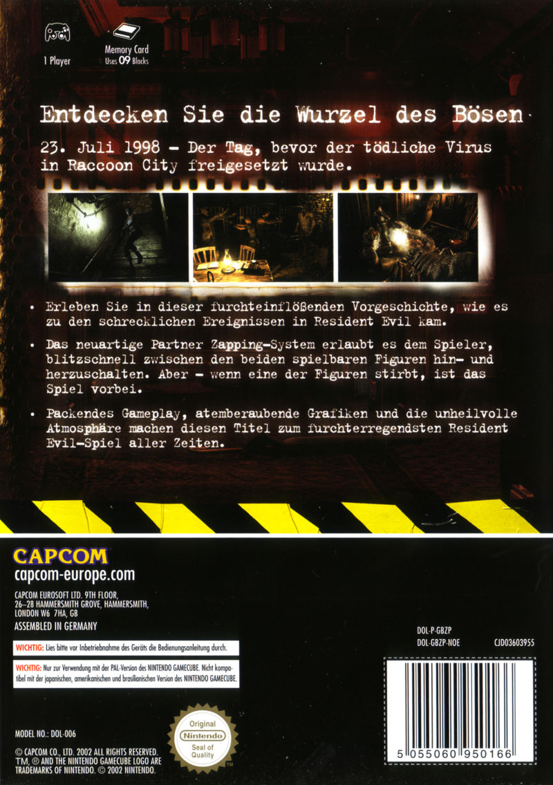 Resident Evil Zero dos