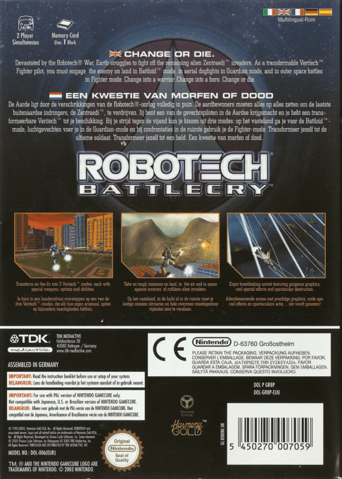 Robotech : Battlecry dos