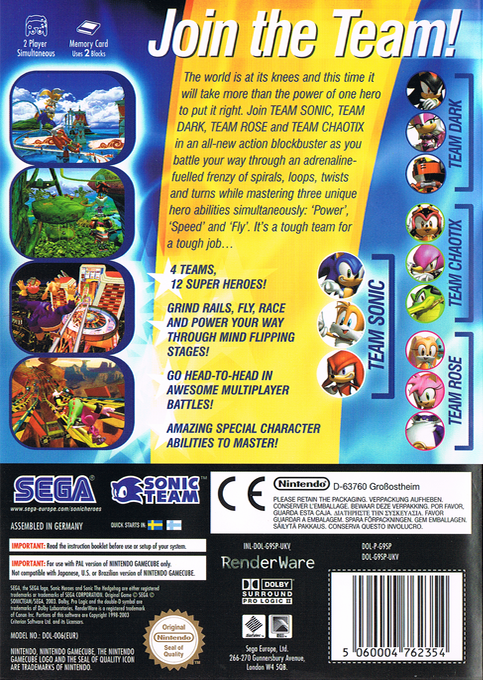 Sonic Heroes dos