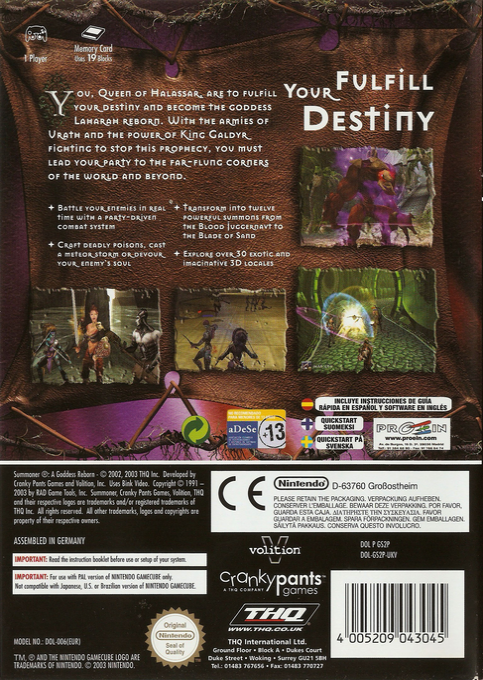 Summoner : La Déesse Réincarnée dos