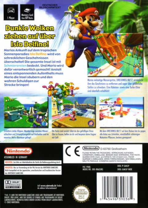 Super Mario Sunshine dos
