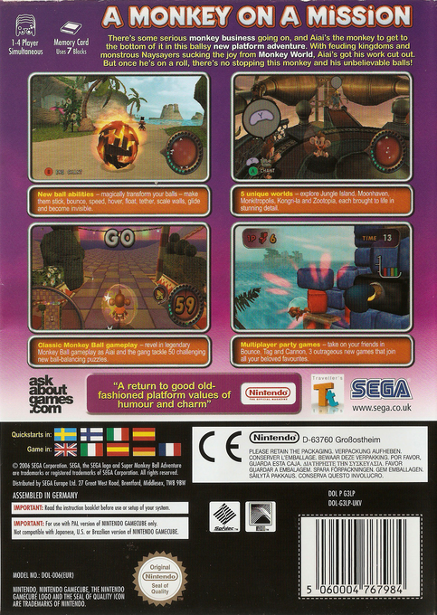 Super Monkey Ball Adventure dos