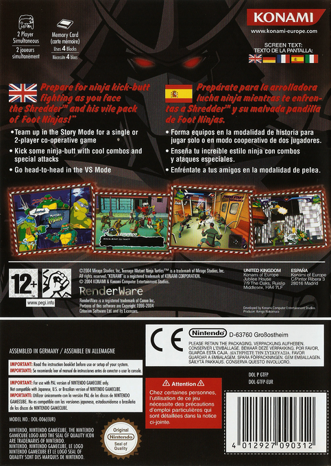 Teenage Mutant Ninja Turtles dos