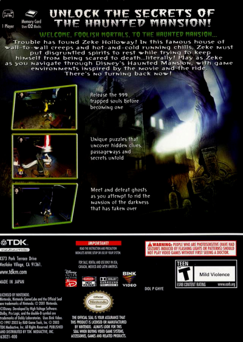 The Haunted Mansion dos