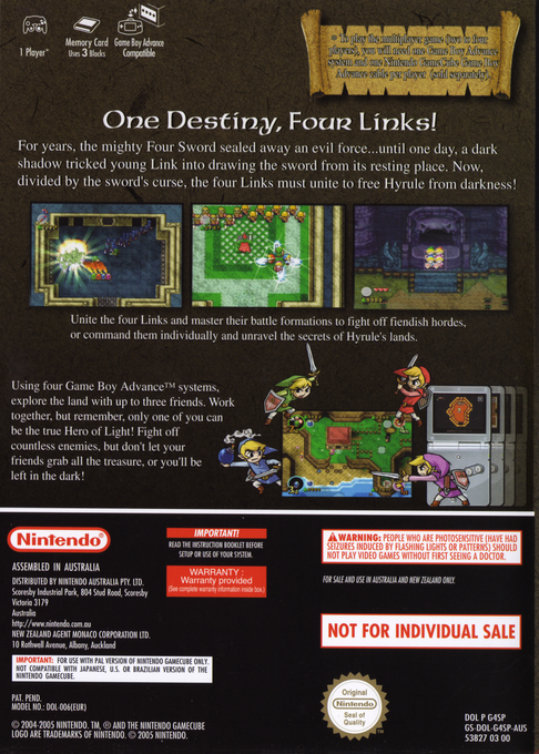 The Legend of Zelda : Four Swords Adventures dos
