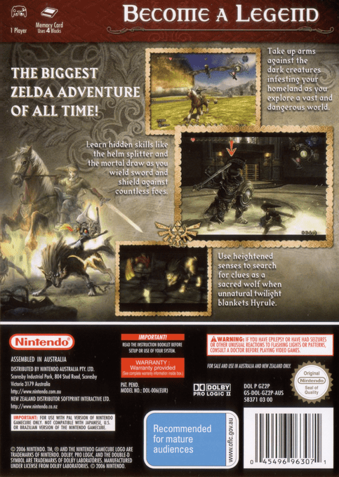 The Legend of Zelda : Twilight Princess dos
