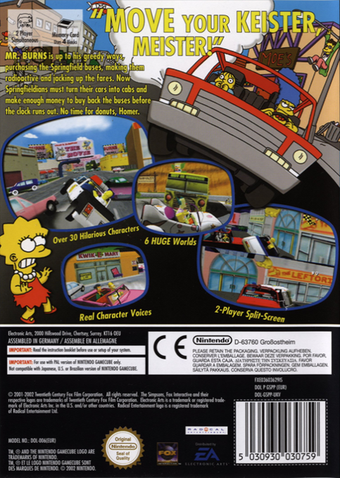The Simpsons : Road Rage dos