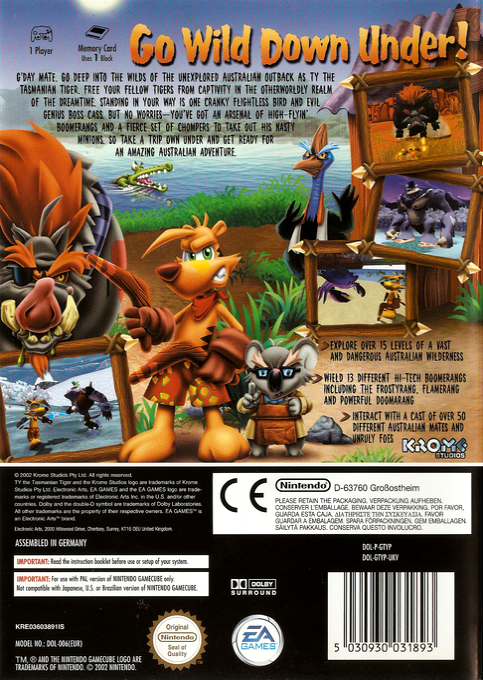 Ty : Le Tigre de Tasmanie dos