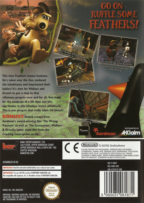 Wallace & Gromit dans Le Project Zoo dos