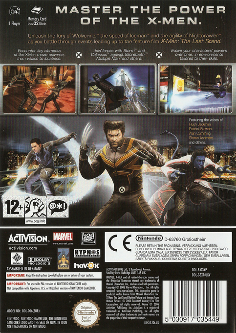 X-Men : Le Jeu Officiel dos