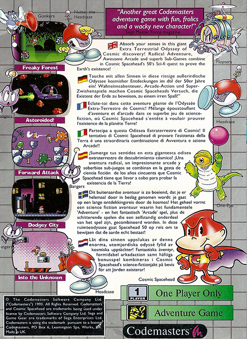Cosmic Spacehead - Dos