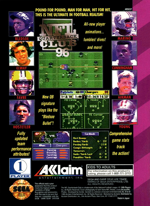 NFL Quarterback Club - Dos