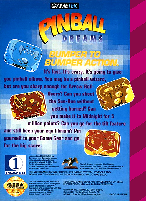 Pinball Dreams - Dos