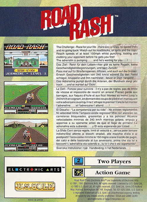 Road Rash - Dos