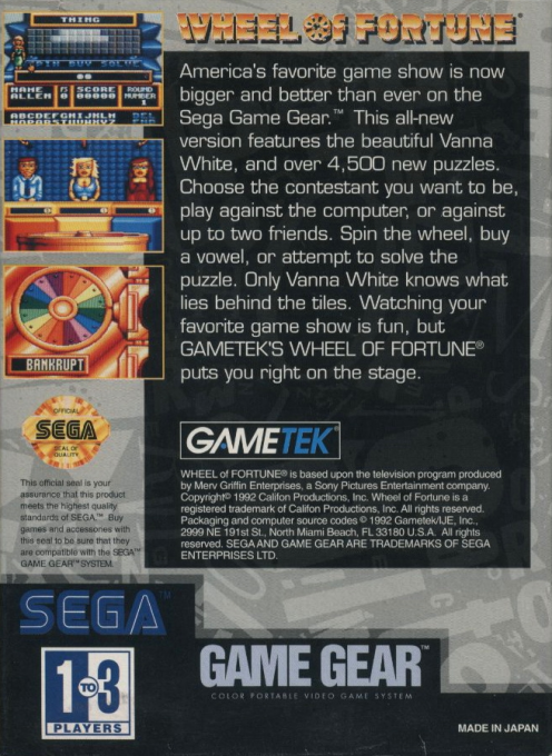 Wheel of Fortune - Dos