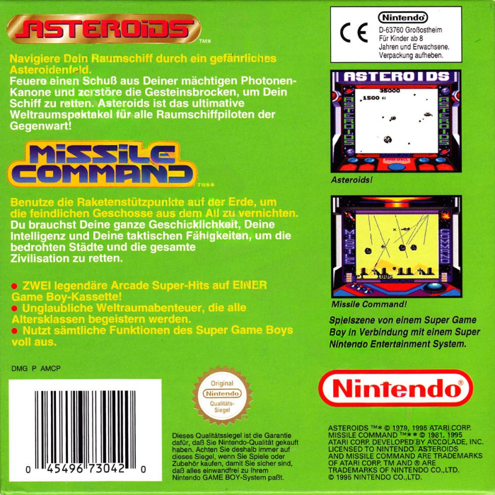 Arcade Classic No. 1 - Asteroids & Missile Command - Dos