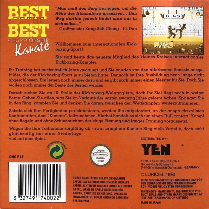 Best of the Best : Championship Karate - Dos