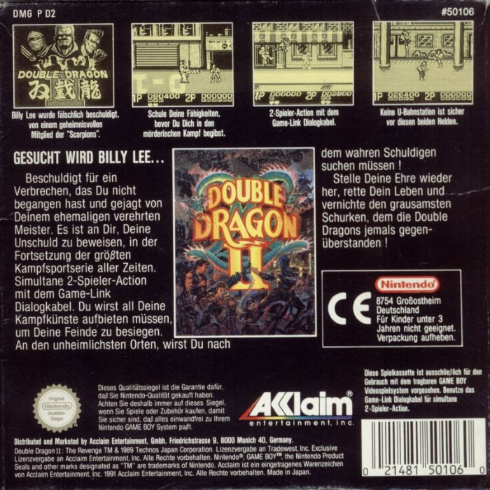 Double Dragon II  - Dos