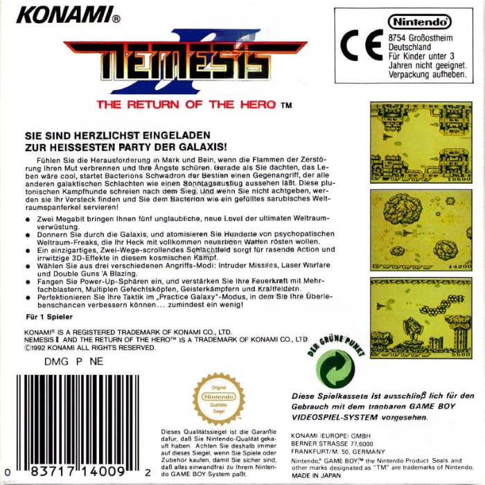 Gradius : The Interstellar Assault - Dos