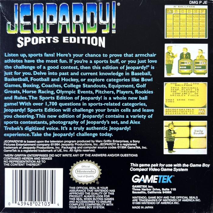 Jeopardy! : Sports Edition - Dos