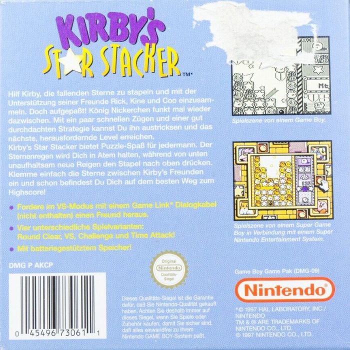 Kirby's Star Stacker - Dos