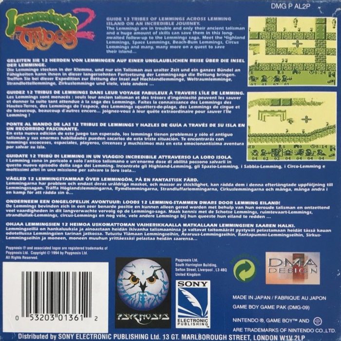 Lemmings 2 : The Tribes dos