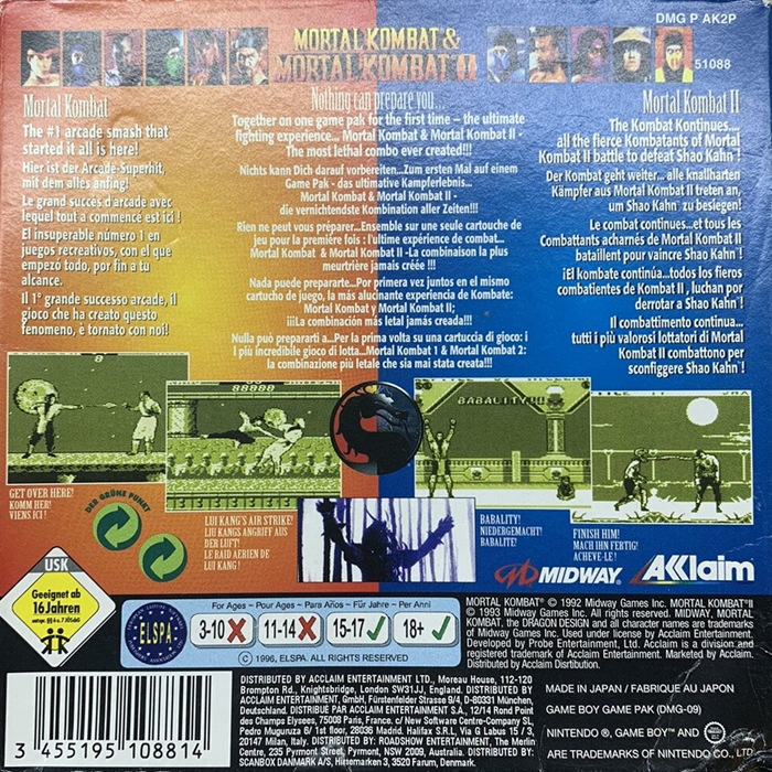 Mortal Kombat & Mortal Kombat II - Dos
