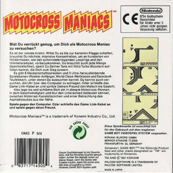 Motocross Maniacs - Dos