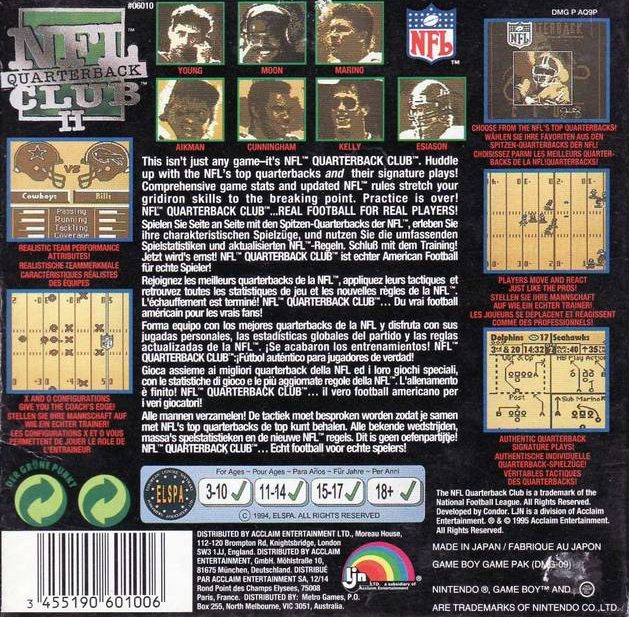 NFL Quarterback Club II - Dos