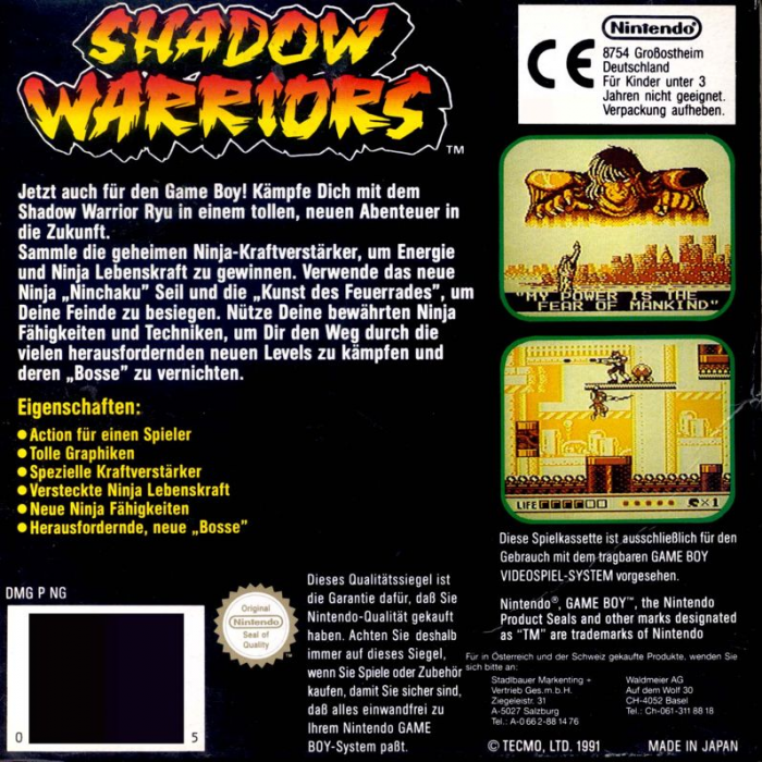 Ninja Gaiden Shadow - Dos