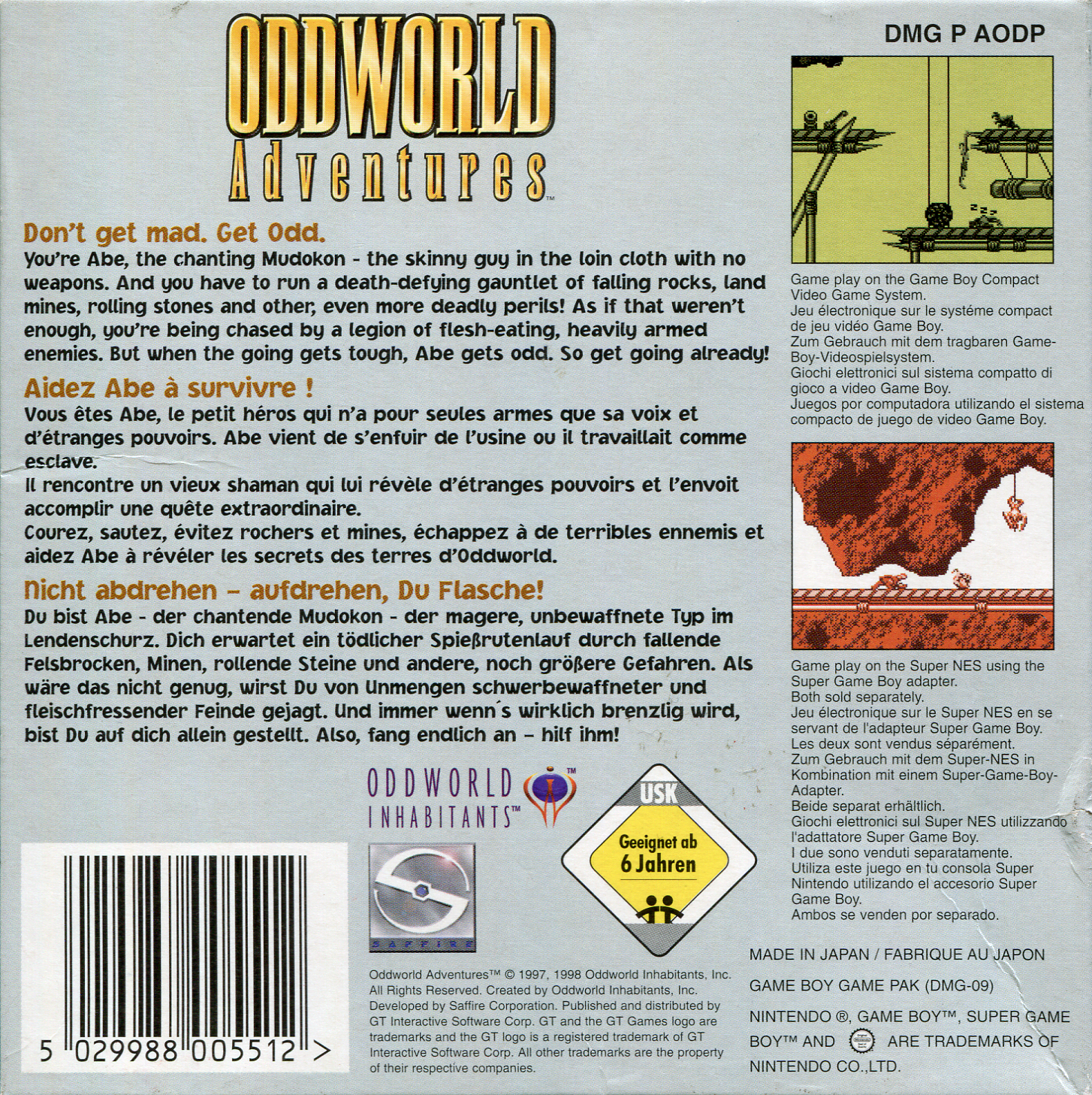 Oddworld Adventures - Dos