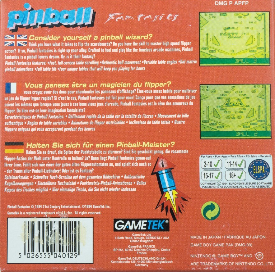 Pinball Fantasies - Dos