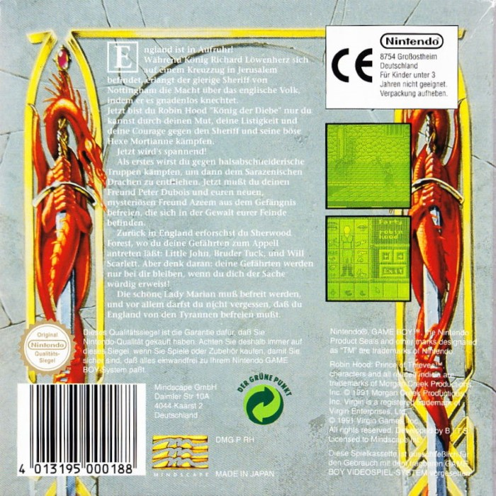 Robin Hood : Prince of Thieves - Dos