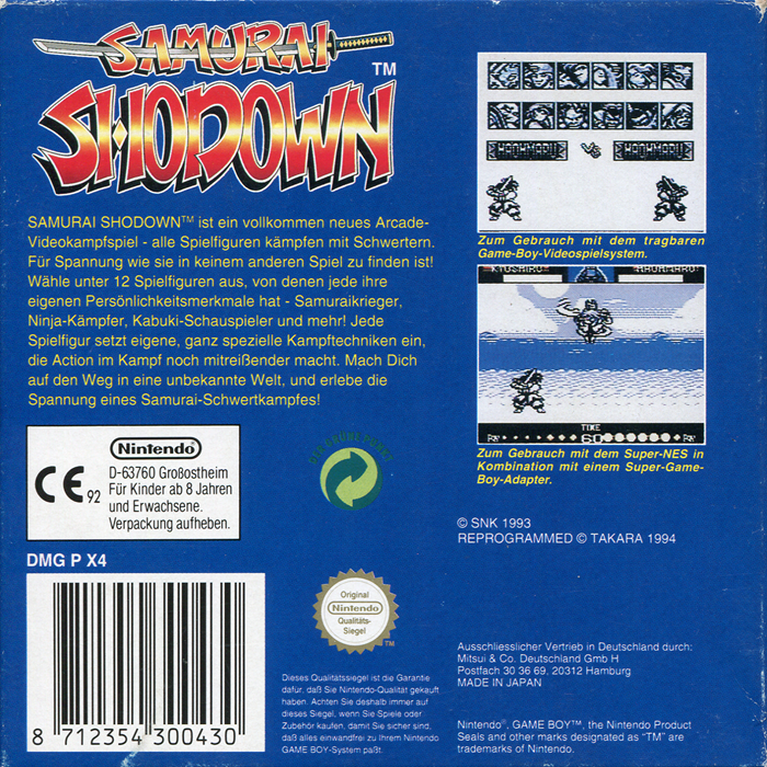 Samurai Shodown - Dos