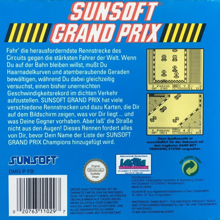Sunsoft Grand Prix - Dos
