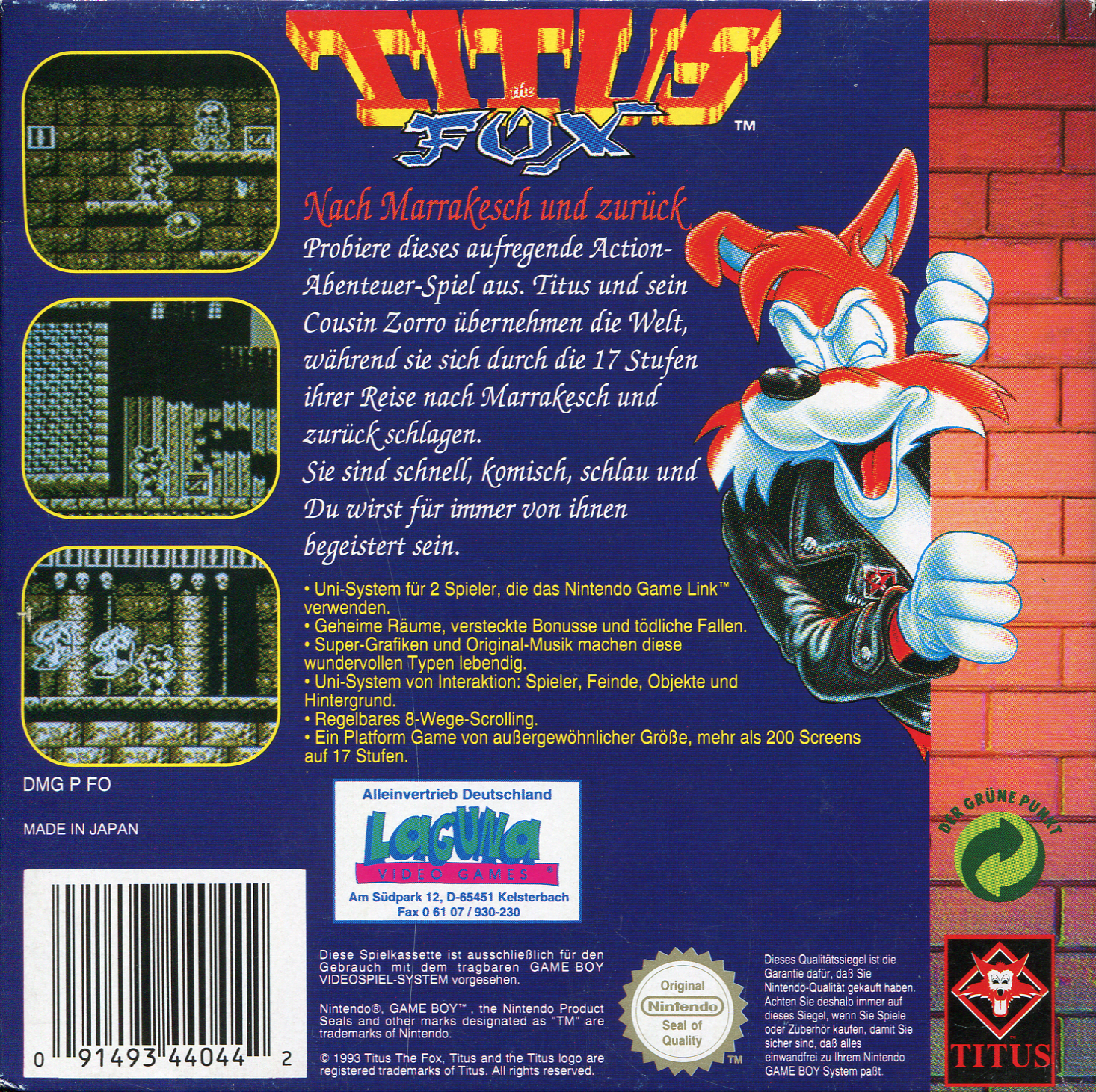 Titus the Fox : To Marrakech and Back - Dos