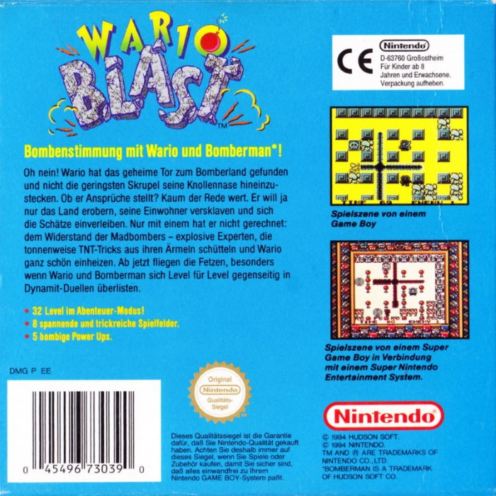 Wario Blast : Featuring Bomberman! - Dos