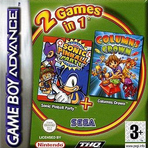 2 Games In 1 - Sonic Pinball Party + Columns Crown