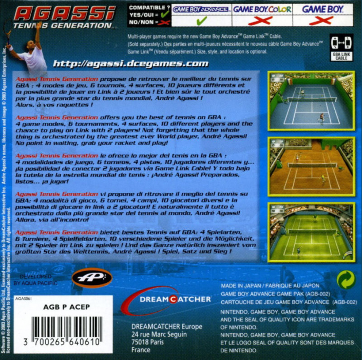 Agassi Tennis Generation - Dos