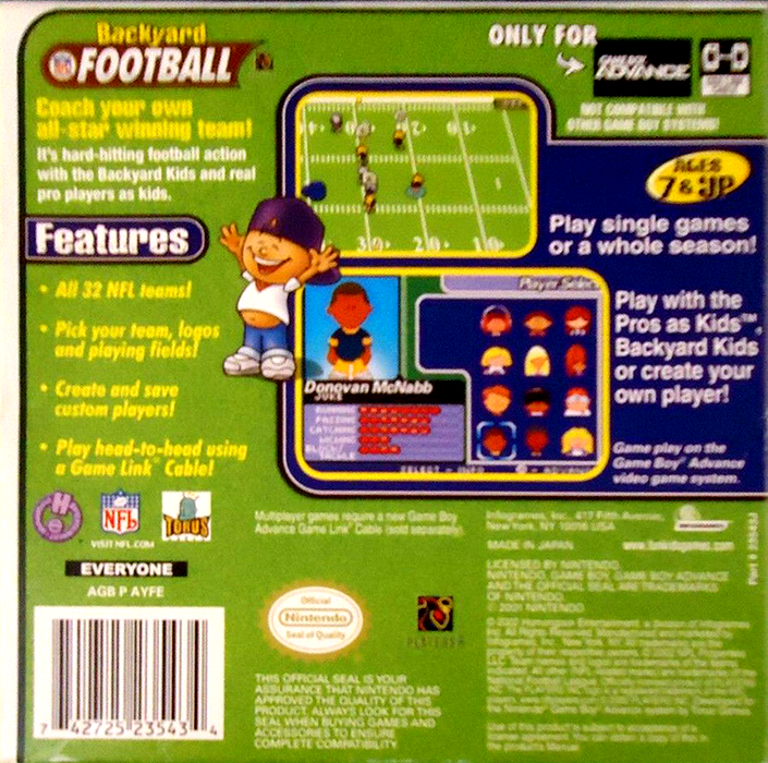 Backyard Football - Dos